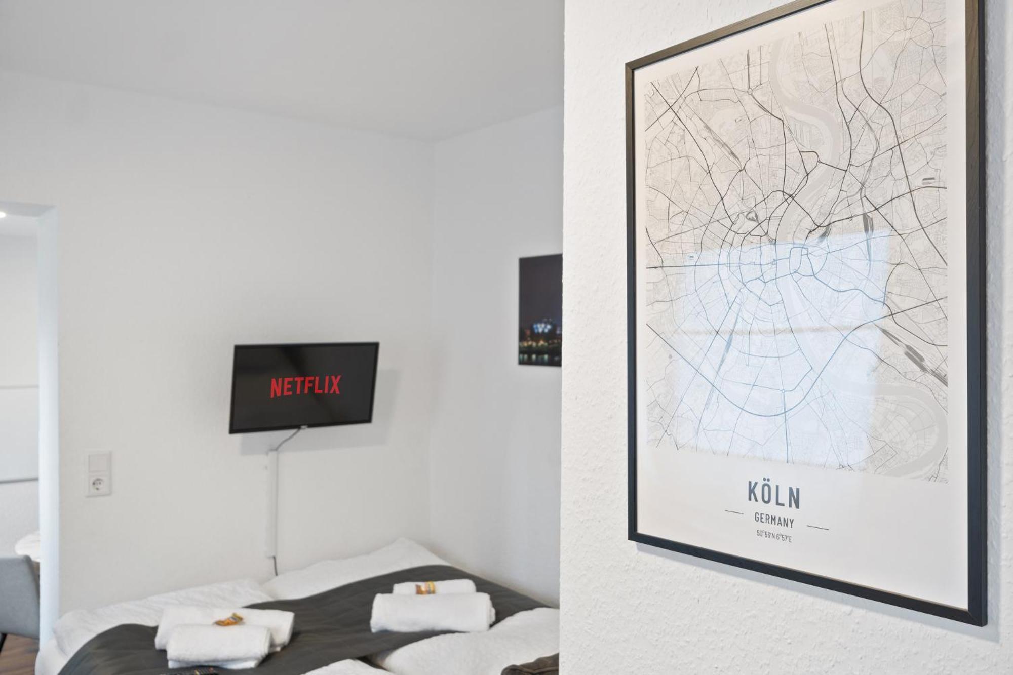 Modernes Apartement Am Rhein In Ruhiger Lage Кёльн Экстерьер фото
